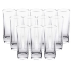 Набір чарок для напоїв 12 штук по 80 мл із товстого скла, прозорий