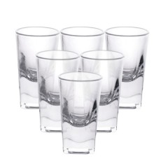 Набір чарок 6 штук по 30 мл із товстого скла, прозорий