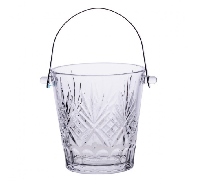 Відерце для льоду Ice Bucket 1 л скляне зі щипцями