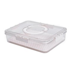 Контейнер для зберігання пластиковий 31*24*7 см, бежевий Контейнер для зберігання пластиковий 31*24*7 см, бежевий