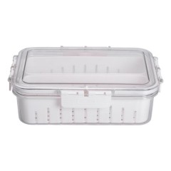 Контейнер для зберігання пластиковий на 2 секції 23.5*17*7 см, білий Контейнер для зберігання пластиковий на 2 секції 23.5*17*7 см, білий