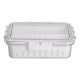 Контейнер для зберігання пластиковий на 2 секції 23.5*17*7 см, білий