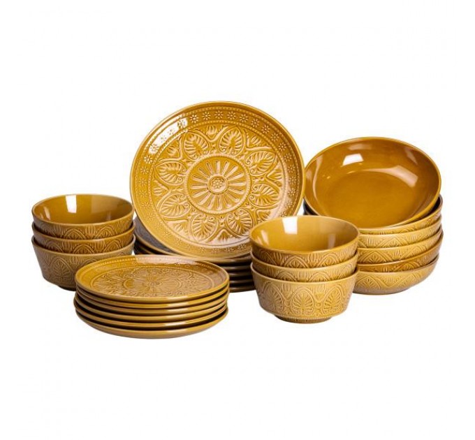 Столовий керамічний сервіз Bronze Age на 6 персон 24 предмети