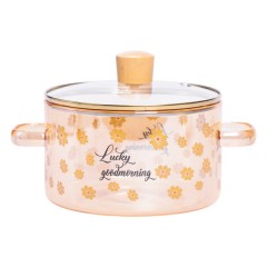 Каструля з боросилікатного скла 1,5 л, коричневий