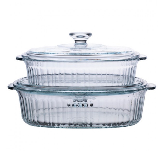 Набор форм для запекания из боросиликатного стекла 1,8/2,8 л.