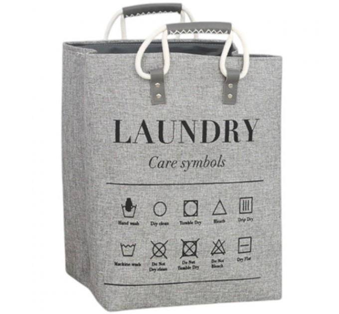 Корзина для белья текстильная 31*26*44 см, серая