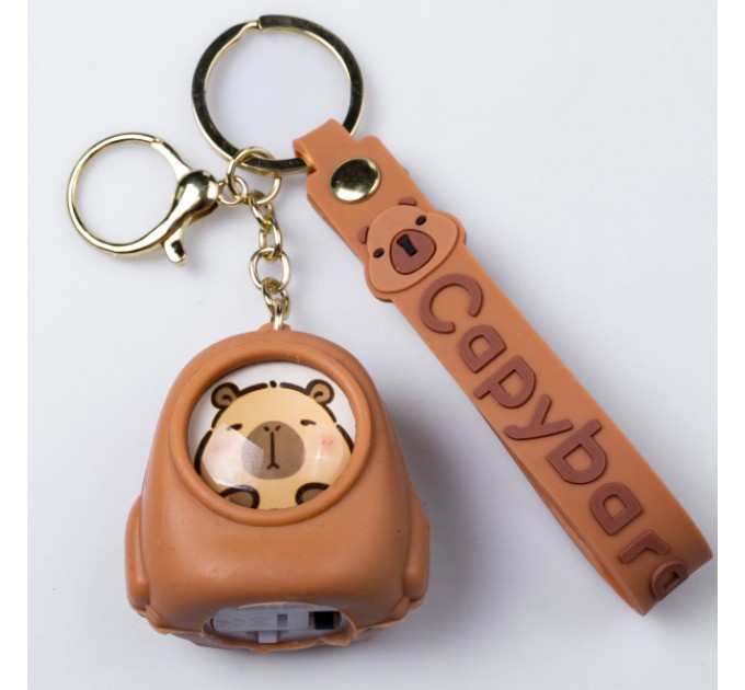 Брелок для ключей Капибара в ракете 4,5*5 см
