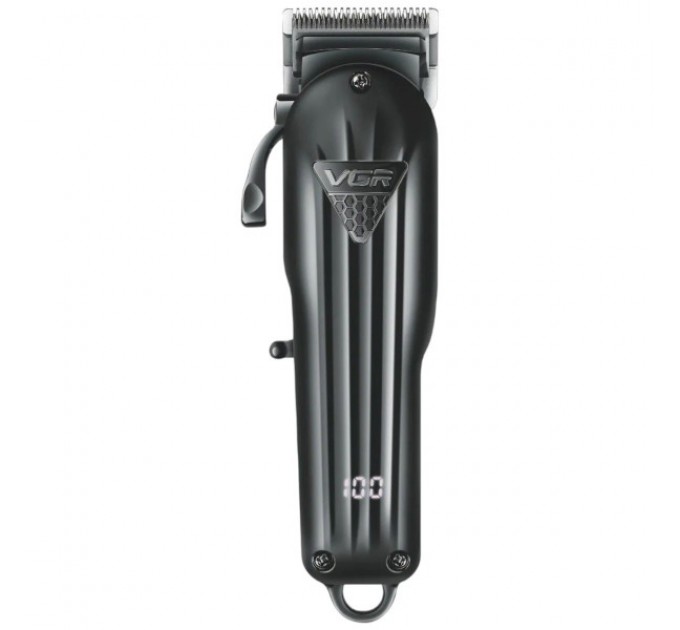 Машинка для стрижки VGR V-282 с LED-дисплеем, черный.