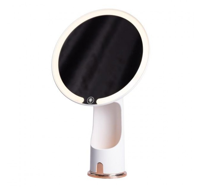 Косметичне дзеркало з LED-підсвіткою та органайзером 18,5 см, білий