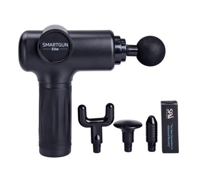 Перкусійний масажер SmartGun Elite 4 насадки Перкусійний масажер SmartGun Elite 4 насадки