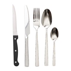 Набір столових приборів із нержавіючої сталі на 6 персон з органайзером, срібло