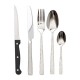 Набір столових приборів із нержавіючої сталі на 6 персон з органайзером, срібло