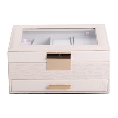 Скринька-органайзер для прикрас 23х17х11см, бежевий