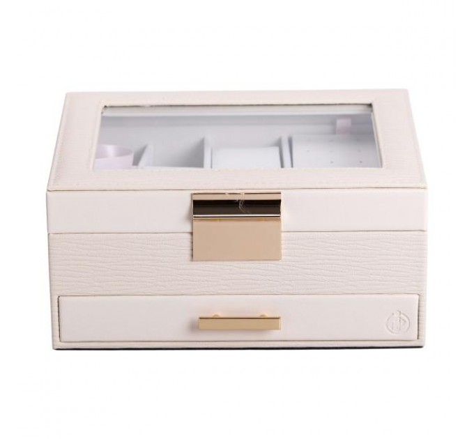 Скринька-органайзер для прикрас 23х17х11см, бежевий