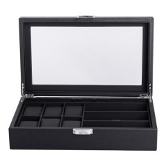Скринька-футляр для годинників та окулярів з накидним замком 35,5х21х9,5 см
