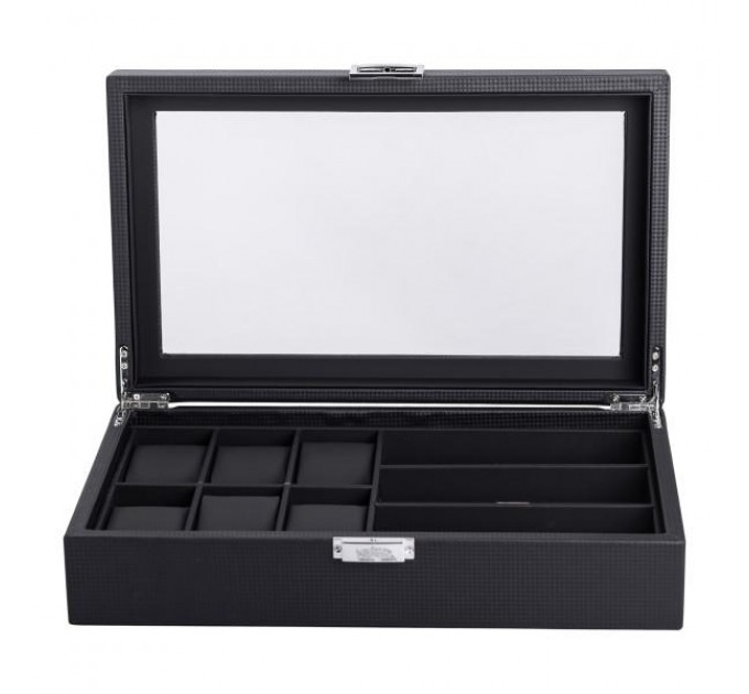 Скринька-футляр для годинників та окулярів з накидним замком 35,5х21х9,5 см