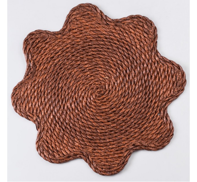 Коврик для сервировки стола Rattan 38 см, коричневый Коврик для сервировки стола Rattan 38 см, коричневый