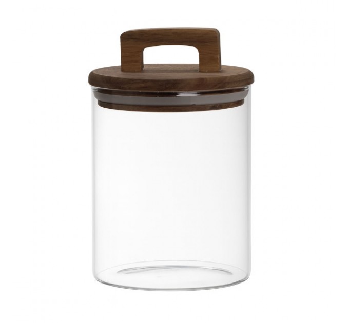 Банка для сипучих продуктів з бамбуковою кришкою 800 мл Банка для сипучих продуктів з бамбуковою кришкою 800 мл