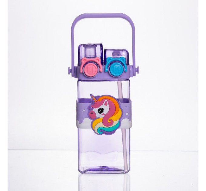 Пляшка для води Unicorn із подвійним відкриванням 550 мл