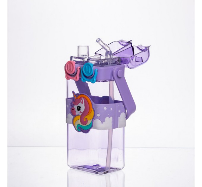 Пляшка для води Unicorn із подвійним відкриванням 550 мл