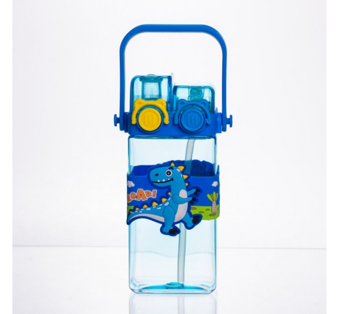 Пляшка для води Dinosaur із подвійним відкриванням 550 мл