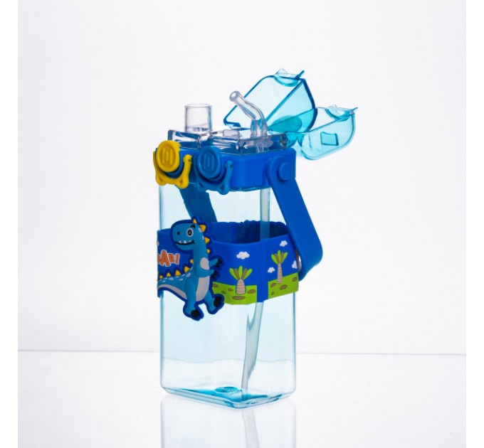 Пляшка для води Dinosaur із подвійним відкриванням 550 мл