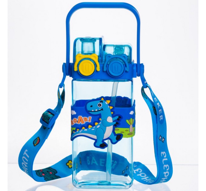 Пляшка для води Dinosaur із подвійним відкриванням 550 мл Пляшка для води Dinosaur із подвійним відкриванням 550 мл