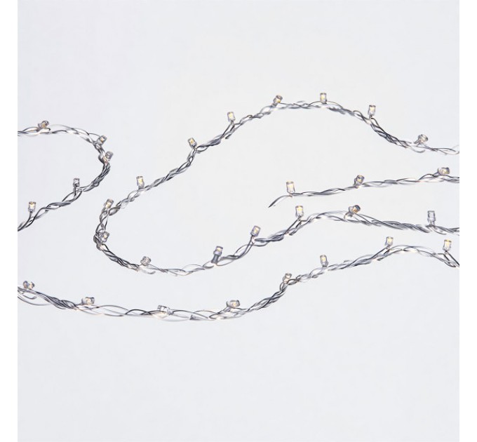 Гірлянда Нитка 160 LED 16 м прозора, жовтий