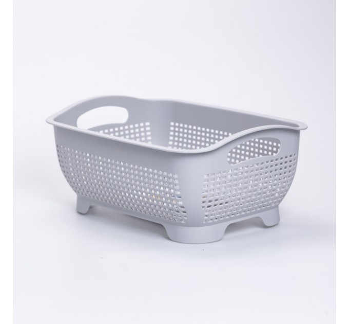 Кошик для миття овочів та фруктів MIAIAY пластиковий 29,5*21*11 см, білий