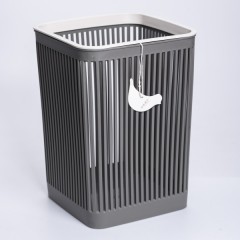 Кошик для сміття пластиковий 8 л, сірий