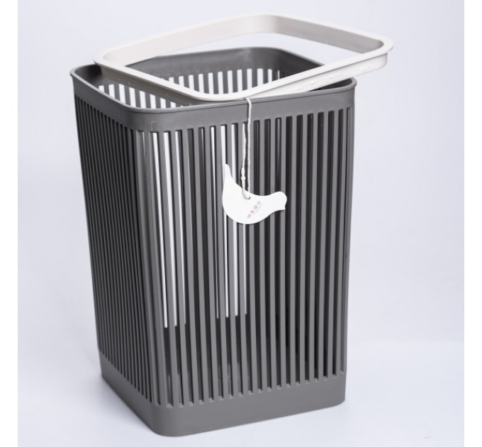Корзина для мусора пластиковая 8 л, серая