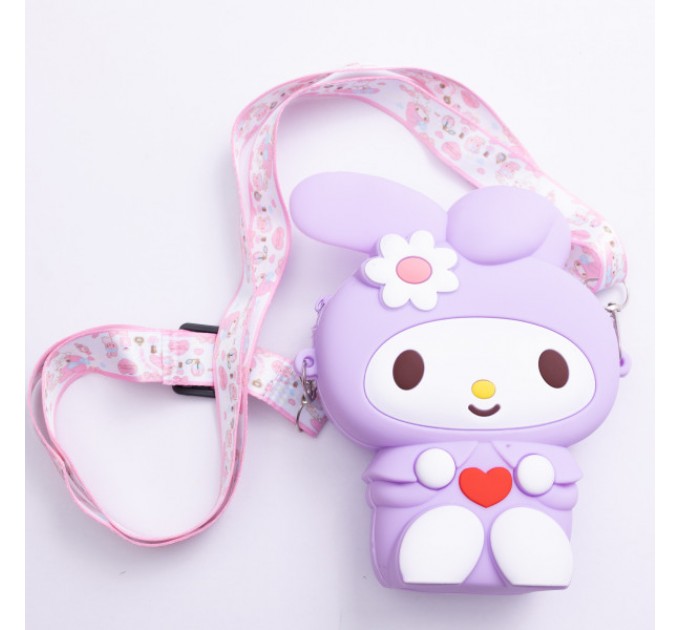 Дитяча сумочка My Melody з pop-it силіконова на блискавці 15*10*3 см, бузковий