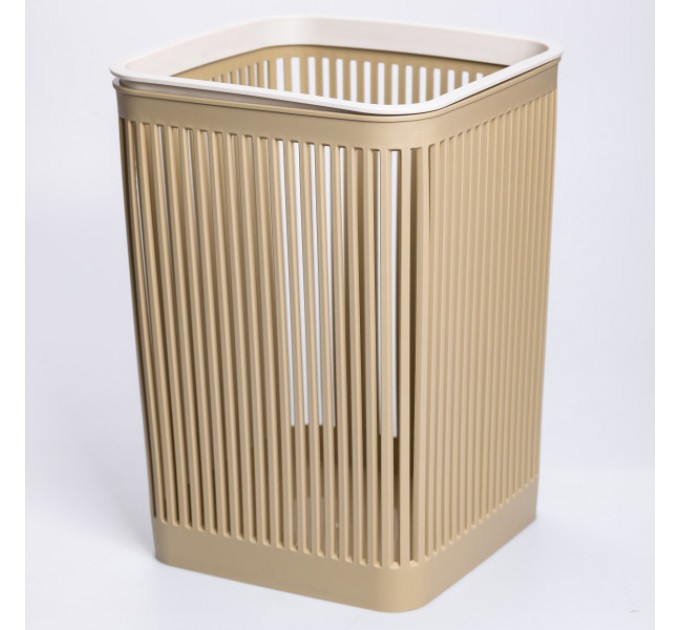 Корзина для мусора пластиковая 8 л, светло-коричневая