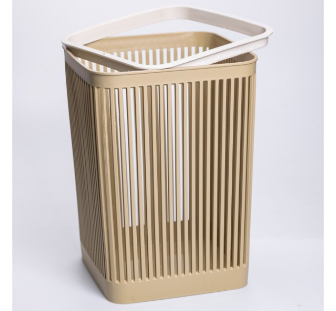 Корзина для мусора пластиковая 8 л, светло-коричневая