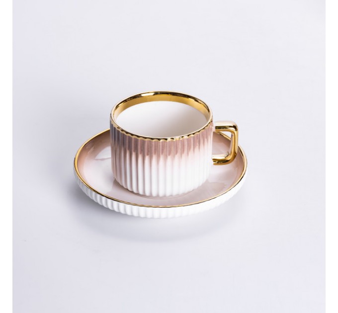 Сервиз фарфоровый столовый 32 предмета на 6 персон, золотой