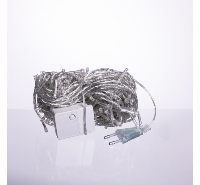 Гірлянда Нитка 160 LED 16 м прозора, білий