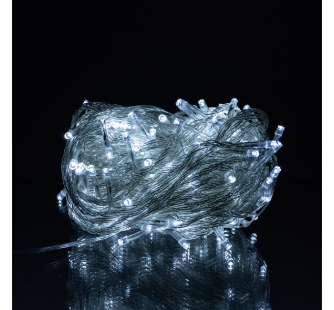 Гірлянда Нитка 160 LED 16 м прозора, білий
