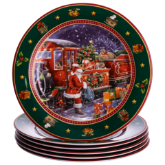 Набір десертних тарілок Santa порцелянових 6 штук по 19 см