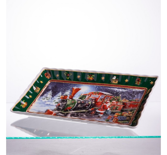 Блюдо сервировочное Santa фарфоровое 30,5*17,5*2,5 см