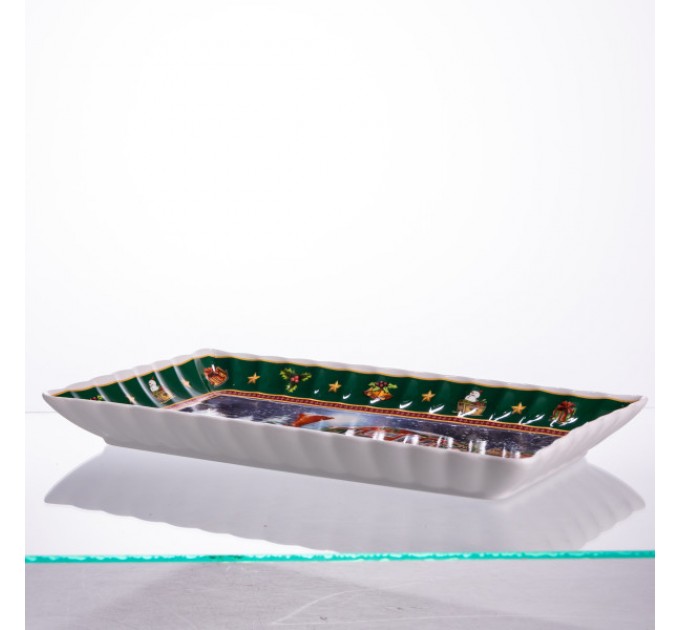 Блюдо сервировочное Santa фарфоровое 30,5*17,5*2,5 см