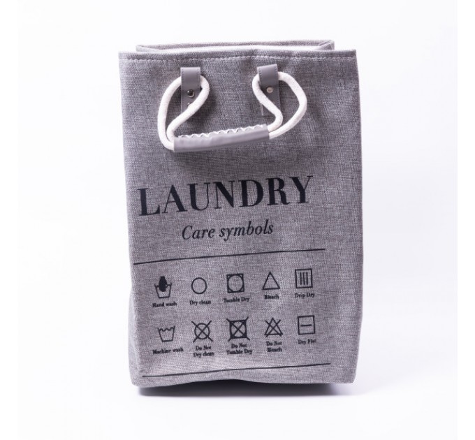 Корзина для белья текстильная 31*26*44 см, серая