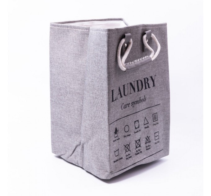 Корзина для белья текстильная 31*26*44 см, серая