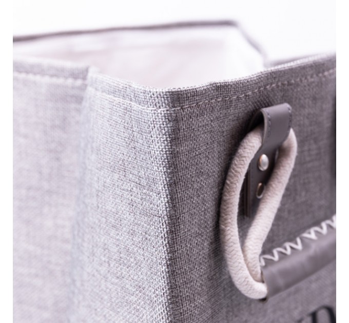 Корзина для белья текстильная 31*26*44 см, серая