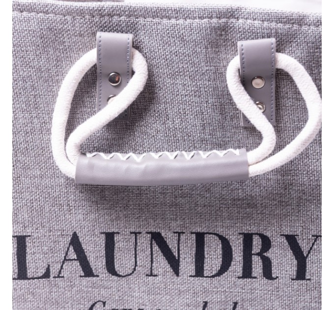 Корзина для белья текстильная 31*26*44 см, серая