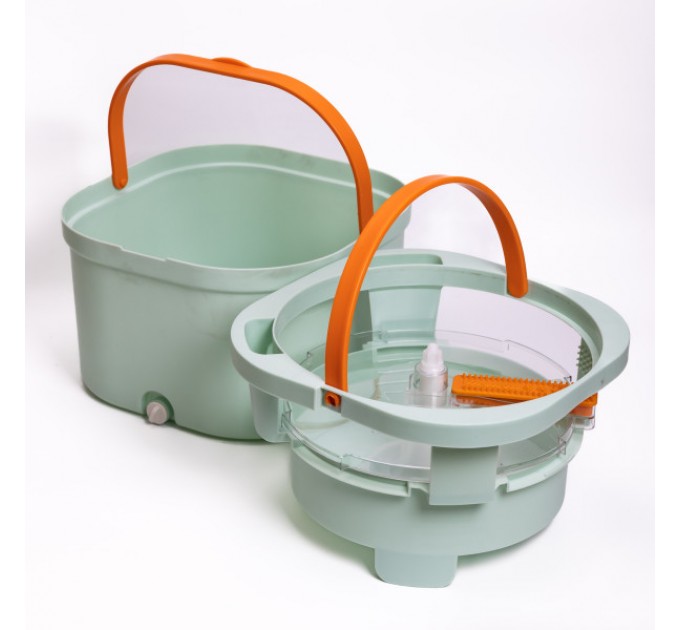 Швабра з відром для віджиму та змінною насадкою