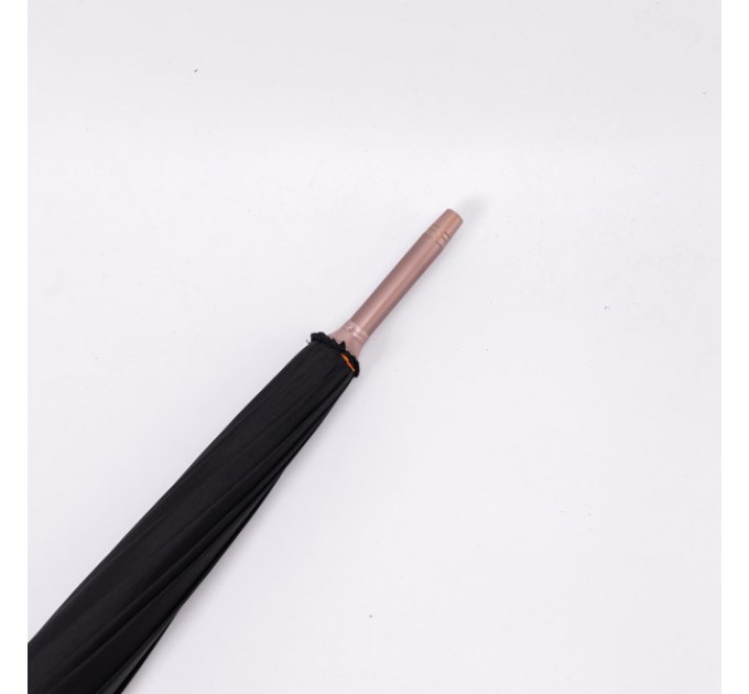 Зонт-трость полуавтомат сложный 120 см, черный