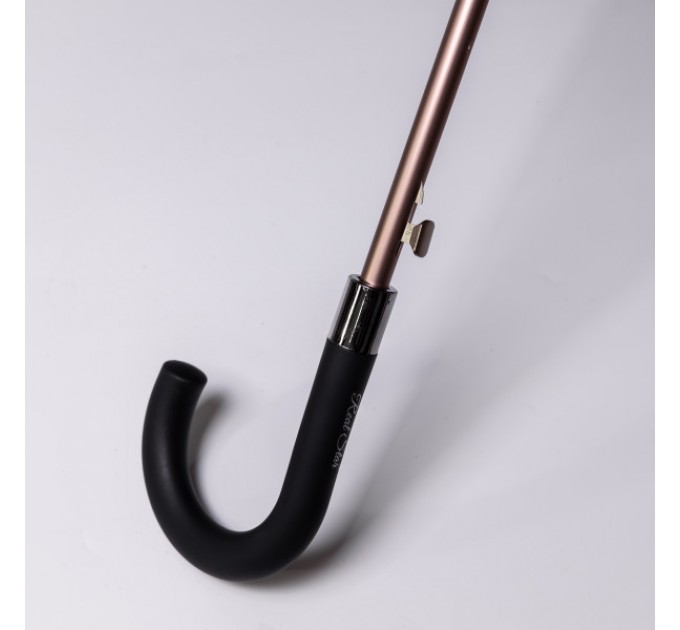 Зонт-трость полуавтомат сложный 120 см, черный