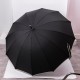 Зонт-трость полуавтомат сложный 120 см, черный
