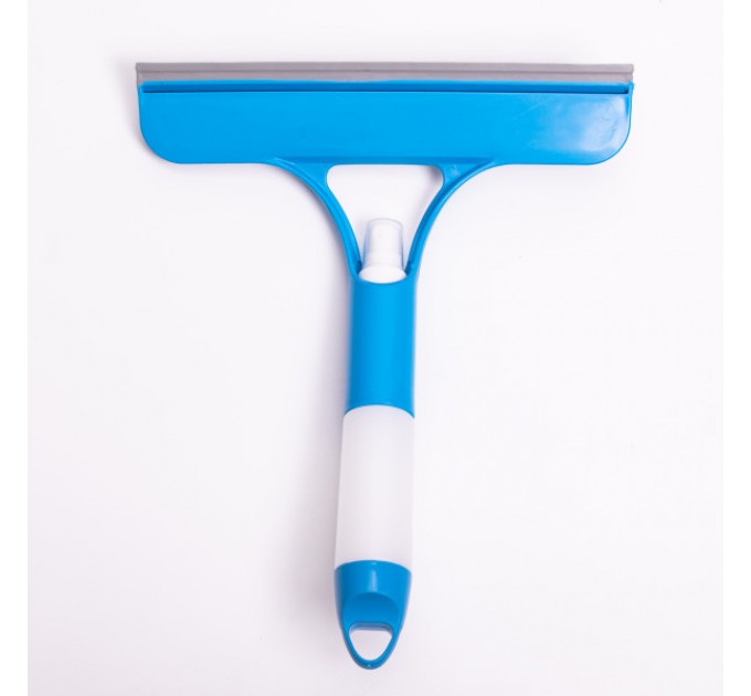 Щітка-скребок для миття вікон із розпилювачем, синій
