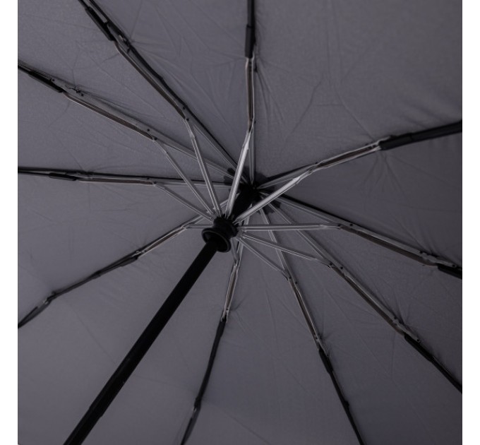 Парасоля автоматична складна 116 см, з дерев'яною ручкою, сірий